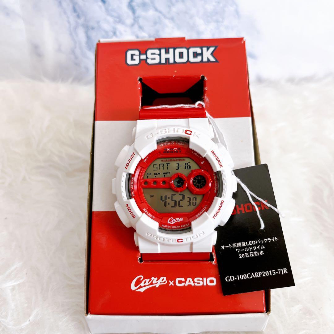 送料無料　希少品　未使用品　CASIO　カシオ　2015 広島カープ　ジーショック CARP g-shock　コラボ 腕時計　GD-100