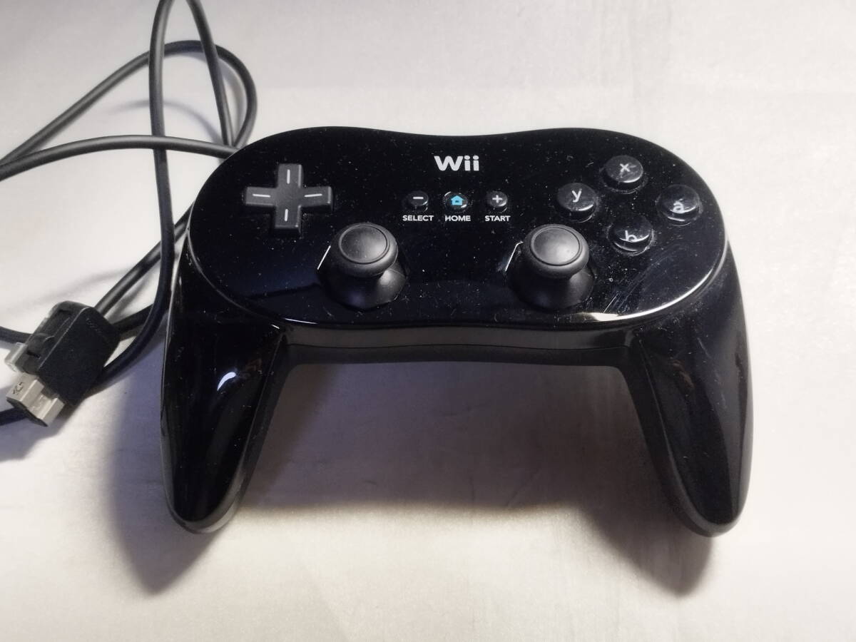 【中古品】 Wiiハード クラシックコントローラPRO(黒)_画像2