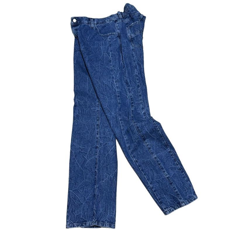 【新品】未使用★ NAMACHEKO ナマチェコ ★ TIBIRA DENIM JEANS チビラデニムジーンズ デニムパンツ オーバーサイズ ブリーチ ダメージ加工