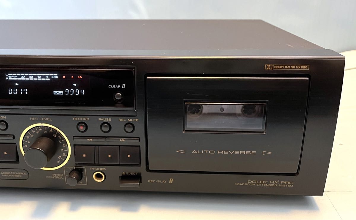 【録音・再生・ダビングOK！！】　ダブルカセットデッキ　TEAC　ティアック　W-790R　ブラック