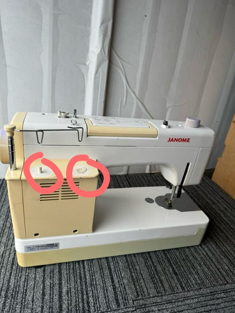 JANOME ジャノメMODEL 767型 職業用ミシン フットコントローラー付きジャンク_画像9