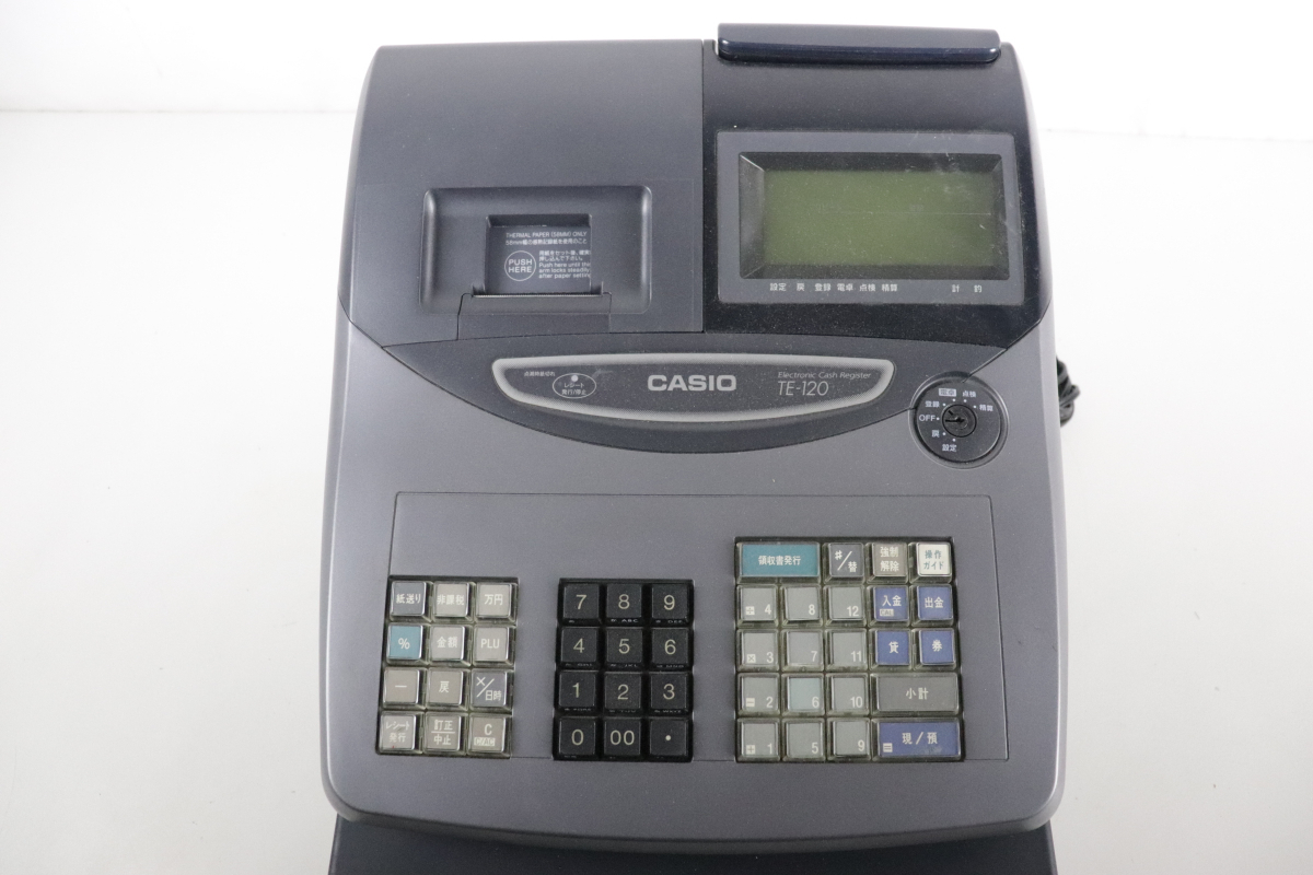 ◎CASIO TE-120 カシオ計算機株式会社 カシオ 電子レジスター レジスター レジ 店舗用品 ブラックカラー 005JJAJO22の画像2