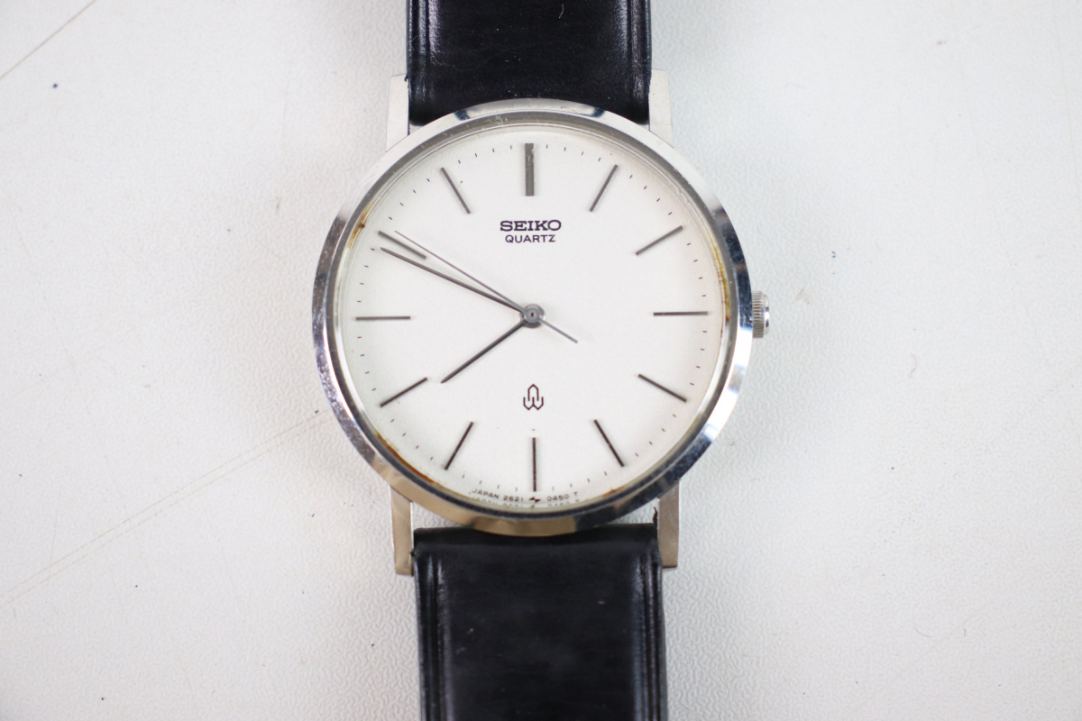 ★SEIKO QUARTZ 2621-0140 セイコー クオーツ 3針 ホワイト 文字盤 ファッション 小物 腕時計 コレクション 010JLIJH82の画像2