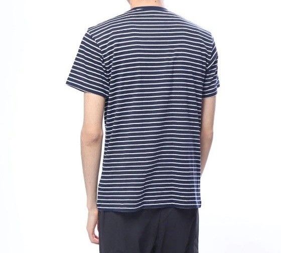 【新品】IGNIO　メンズTシャツ　イグニオ　 DRY　Vネックシャツ半袖　L ストライプTシャツ　ボーダーTシャツ　Tシャツ