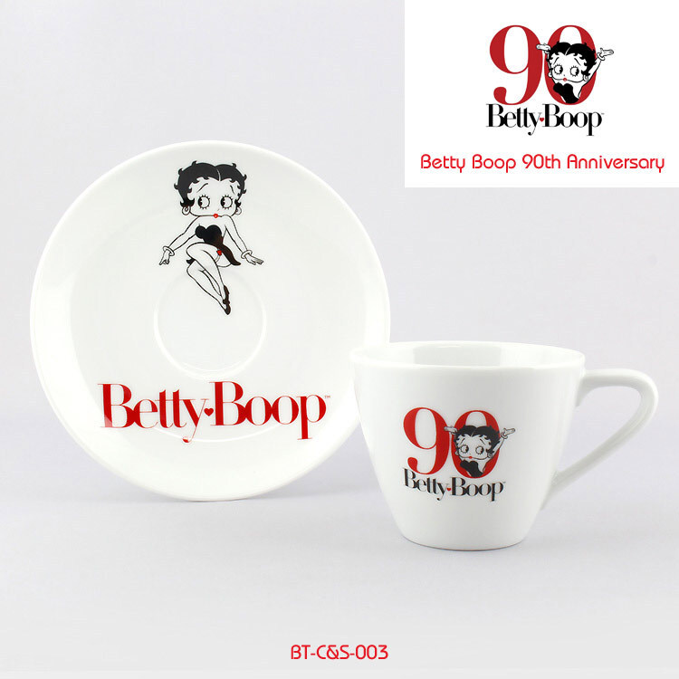 カップ＆ソーサー ベティ・ブープ 90周年記念 ティーカップ BT-C&S-003 BETTY BOOP アニバーサリー 陶器 日_画像2