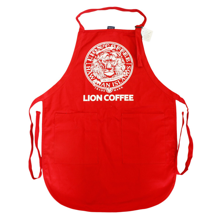 LION COFFEE ライオンコーヒー エプロン フリーサイズ 男性用 女性用 カフェ キッチン雑貨 ハワイ アメリカ雑貨_画像1