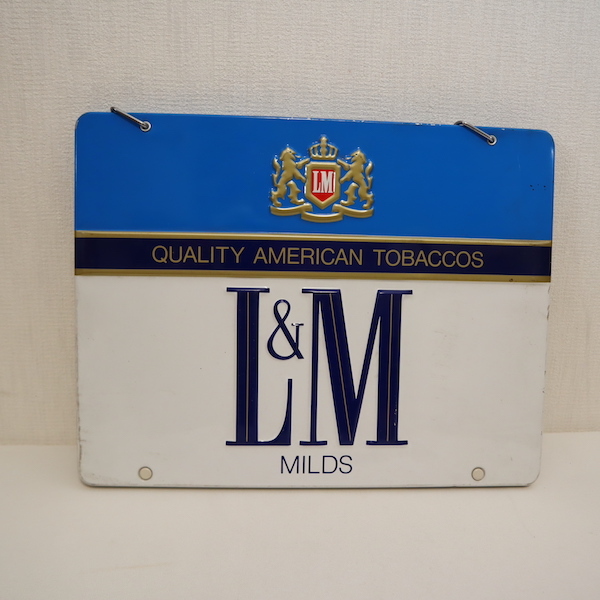 ■当時物 たばこ L&M フィリップモリス 店頭看板 ＠企業物 タバコ 煙草_画像1