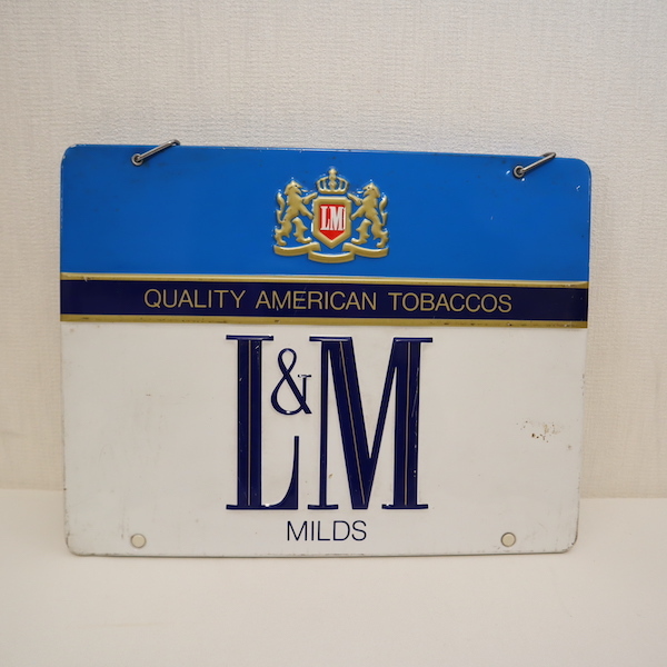 ■当時物 たばこ L&M フィリップモリス 店頭看板 ＠企業物 タバコ 煙草_画像2