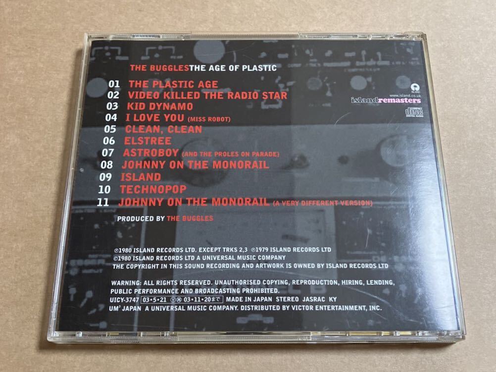 CD BUGGLES / ラジオスターの悲劇＋３UICY3747 THE AGE OF PLASTIC バグルス 帯、ライナー傷み ケースにすれあり_画像2