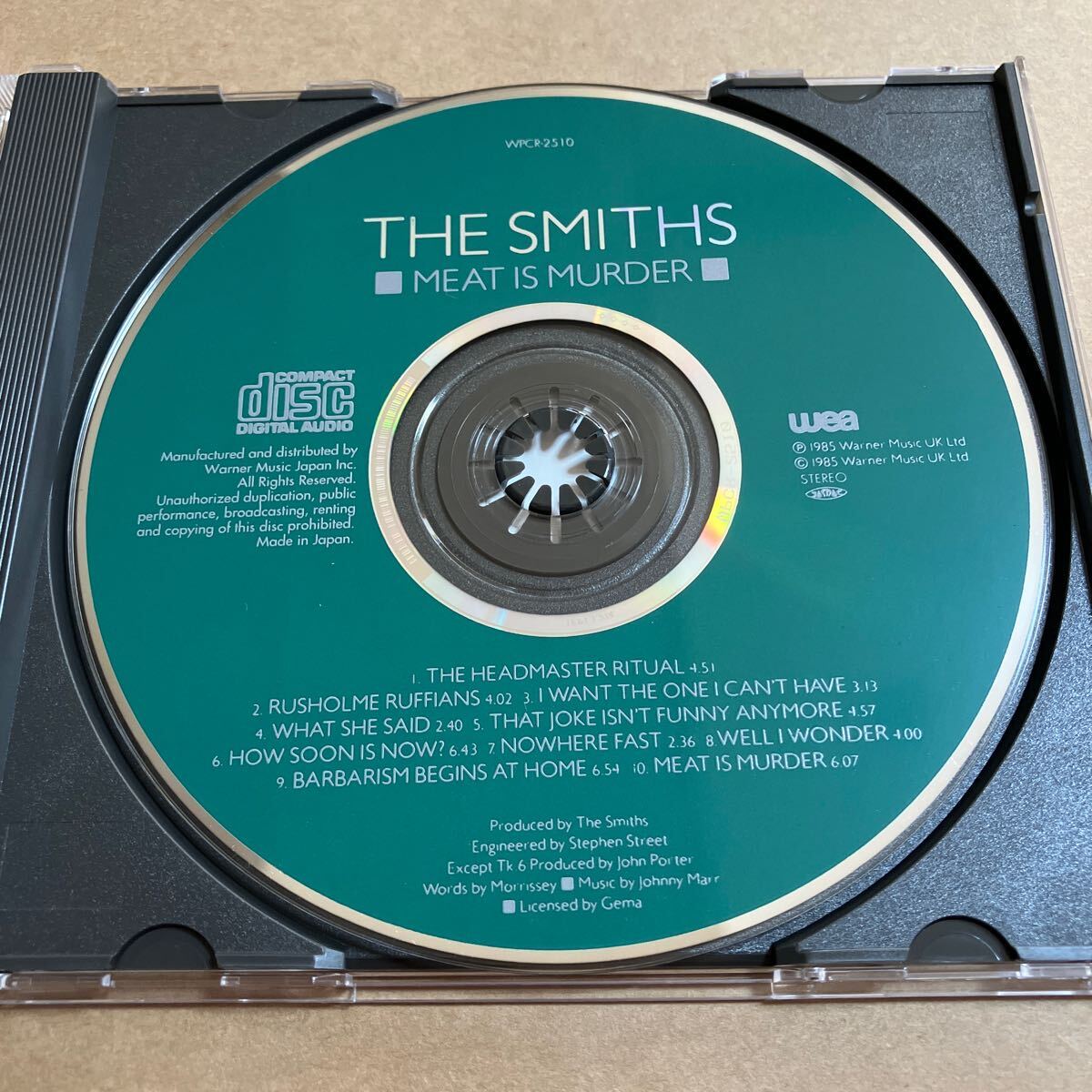 CD THE SMITHS / ミート・イズ・マーダー WPCR2510 ザ・スミス MEAT IS MURDER モリッシー MORRISSEYの画像3