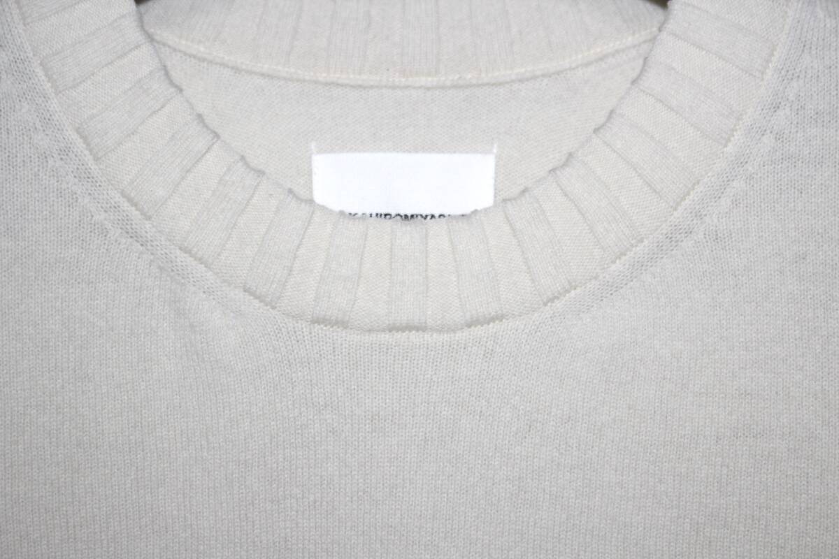 TAKAHIROMIYASHITA TheSoloist. lambs wool cropped crewneck sweater. 50 白系 ソロイスト ラムウールクルーネックセーター ニット_画像3