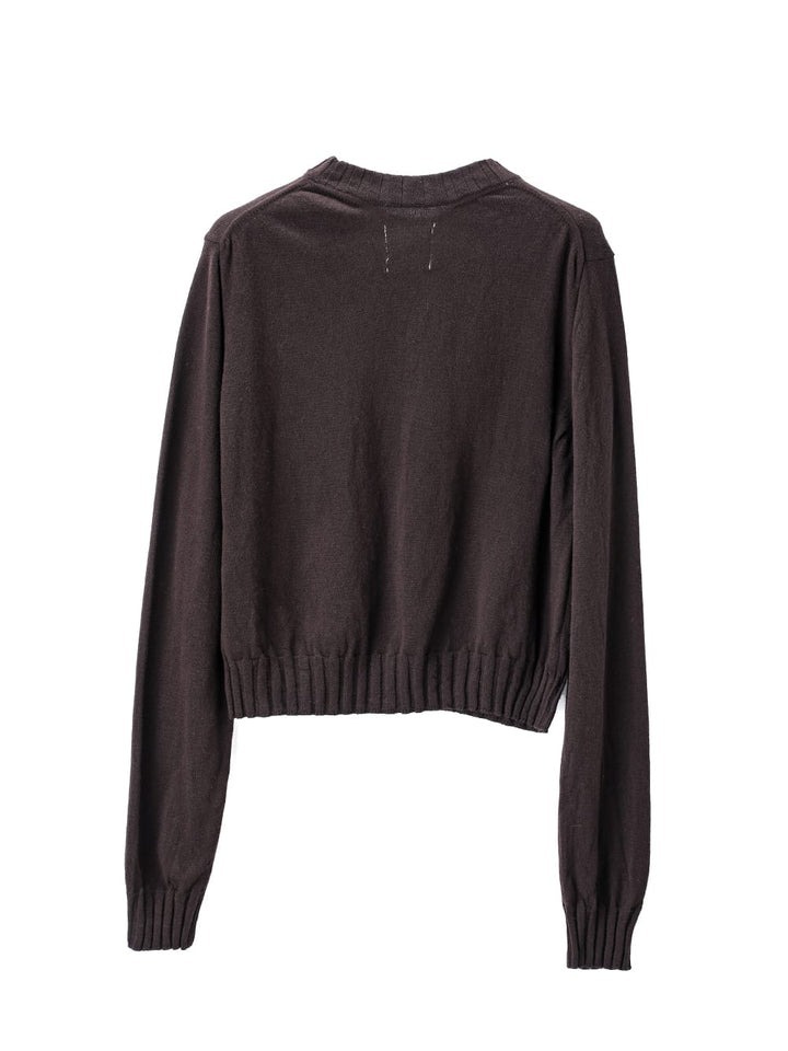 TAKAHIROMIYASHITA TheSoloist. lambs wool cropped crewneck sweater. brown 50 ソロイスト ラムウールクルーネックセーター ニット 新品 _画像2