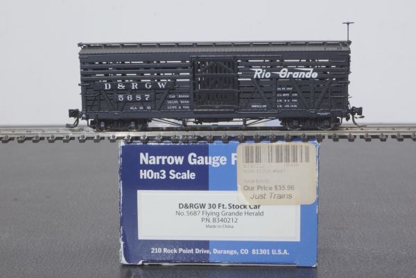 Blackstone Models D&RGW30FT.Box Car No.5687 Flying GRANDE Herald P.N.B340212