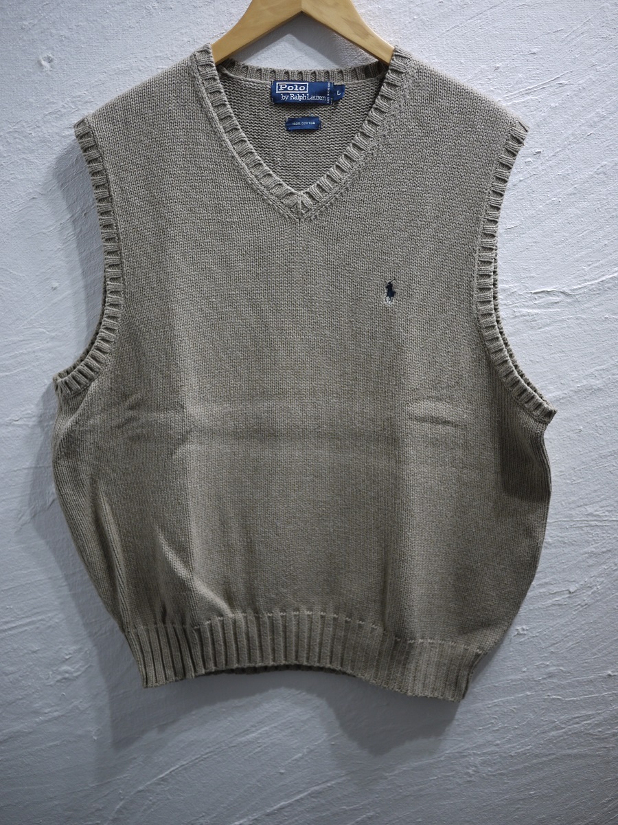 Polo by Ralph Lauren ポロラルフローレン コットンニットベスト cotton knitvest 5794