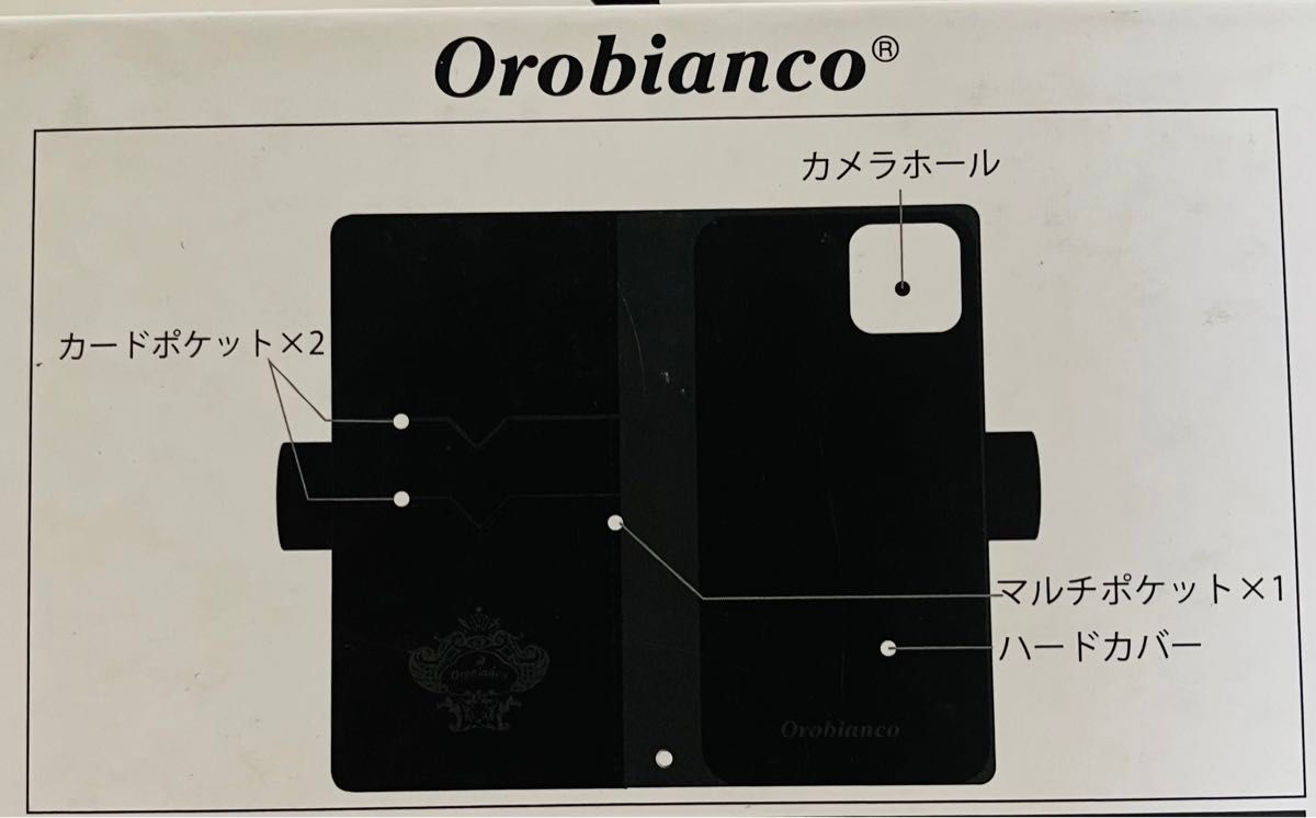 オロビアンコ orobianco シュリンク  スマホケース 手帳型 iPhone11PRO対応 未使用 未開封 自宅保管品