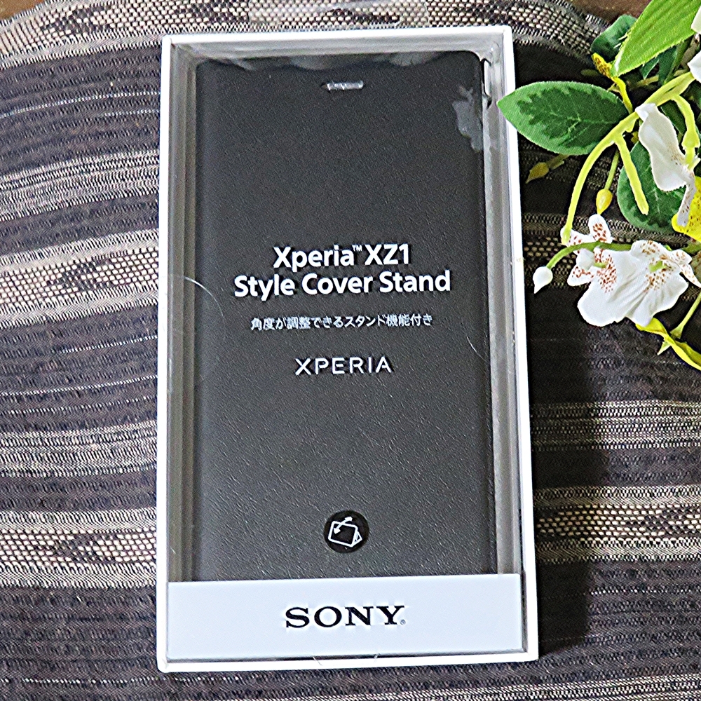 Sony 純正 Xperia XZ1 Style Cover Stand SCTG50 ソニー XZ1用 Black ブラック 新品 未開封 携帯電話 スマートフォン ケースの画像1