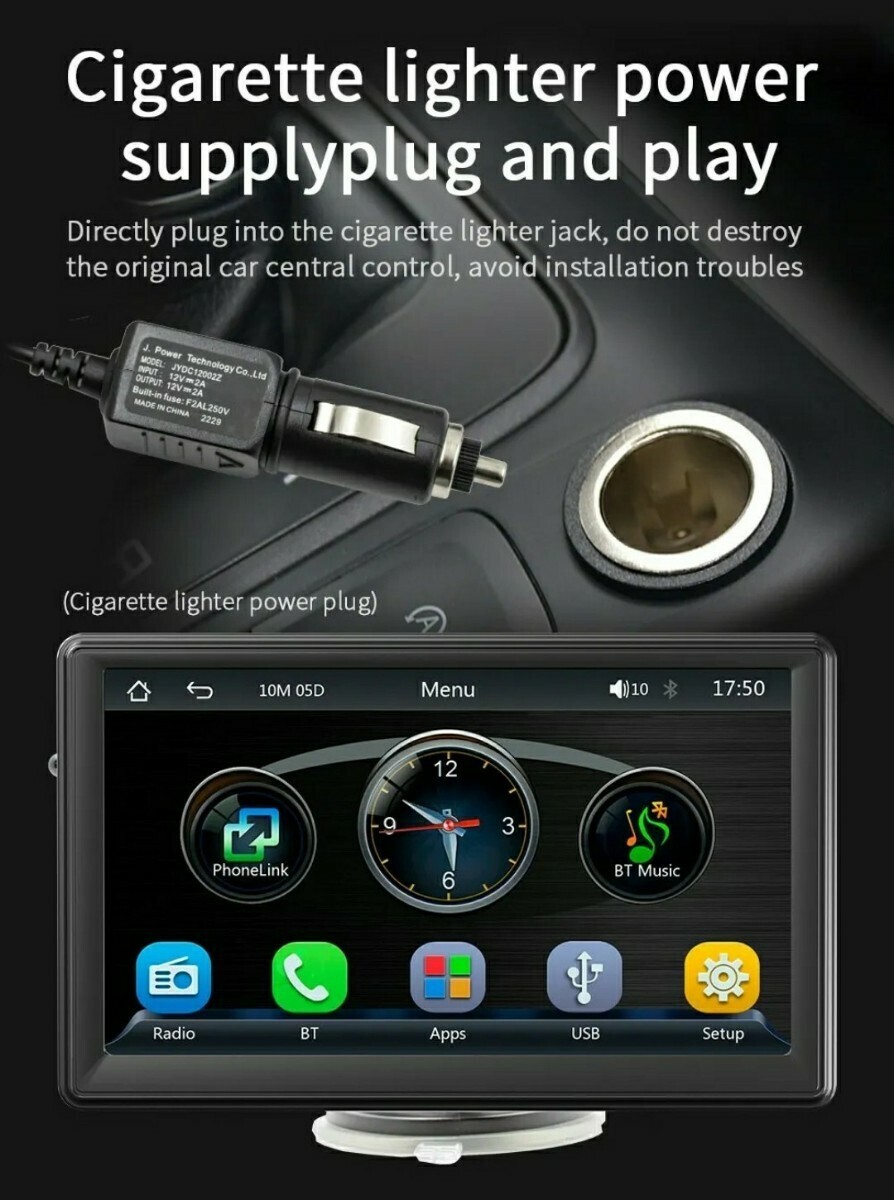 7インチ カーナビ ディスプレイ オーディオ wifi カープレイ Android iPhone バックカメラ Bluetooth 対応 ミラーリング タッチパネルの画像10