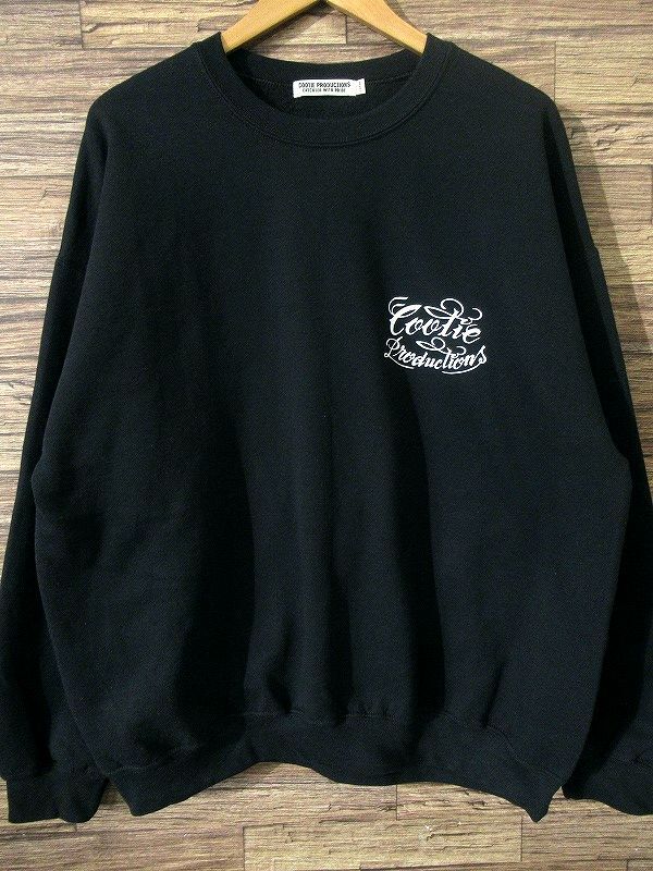 ◆ 希少 完売 COOTIE クーティー ショップ 別注 限定 Print Crewneck Sweat マジカルデザイン ロゴ プリント クルーネック スウェット 黒 L_画像2