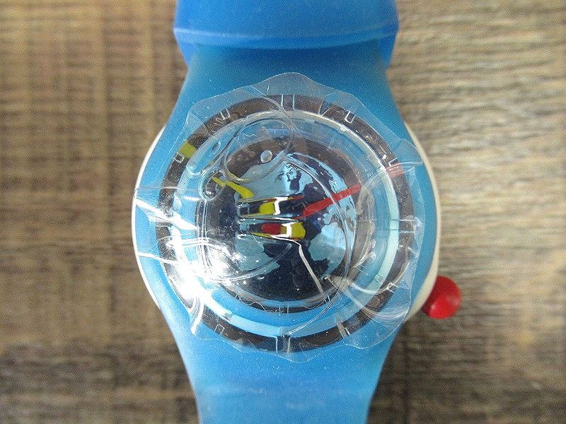  free postage unused home long-term keeping goods THE DORAEMON Doraemon exhibition 2002 limitation original watch Doratchdo latch quartz wristwatch Ono . autumn good 