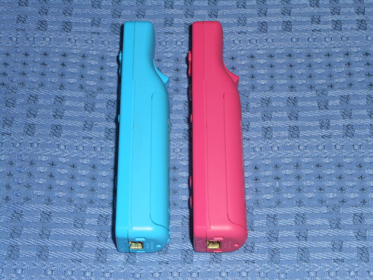Wiiリモコン２個セット ストラップ付き 青(ao ブルー)１個・桃(pink ピンク)１個 RVL-003 任天堂 Nintendoの画像4