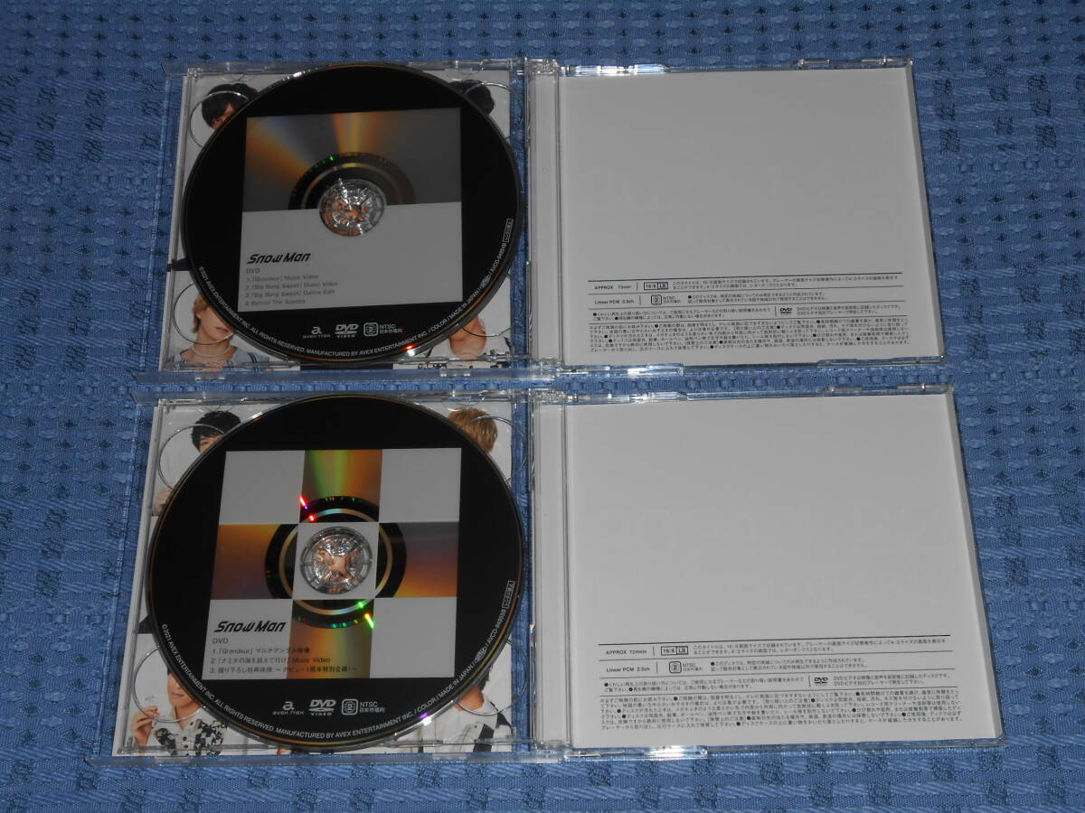 Snow Man「Grandeur」初回盤A+初回盤B DVD付きマキシシングルCD２枚セットの画像4