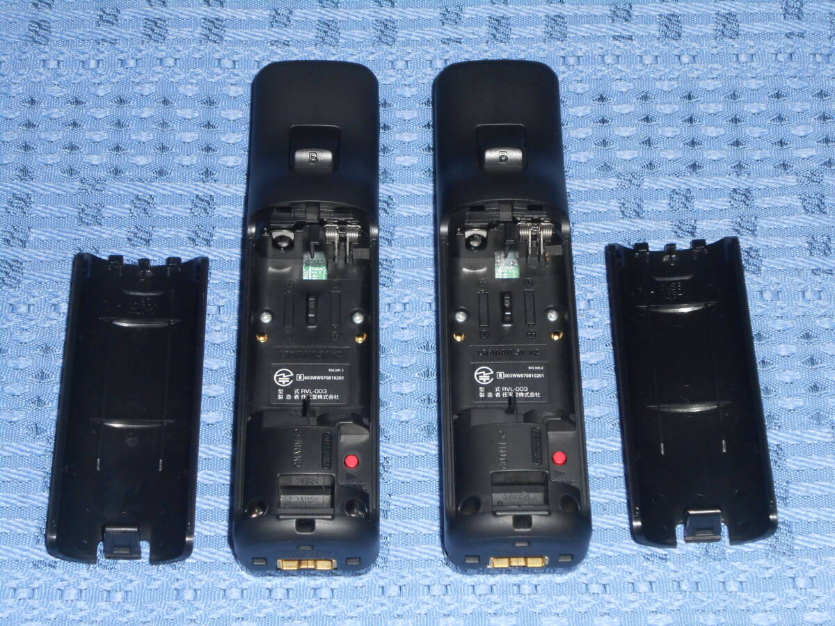 Wiiリモコン２個セット 黒(kuro ブラック) リモコンジャケット(カバー)・ストラップ付き RVL-003 任天堂 Nintendo_画像7