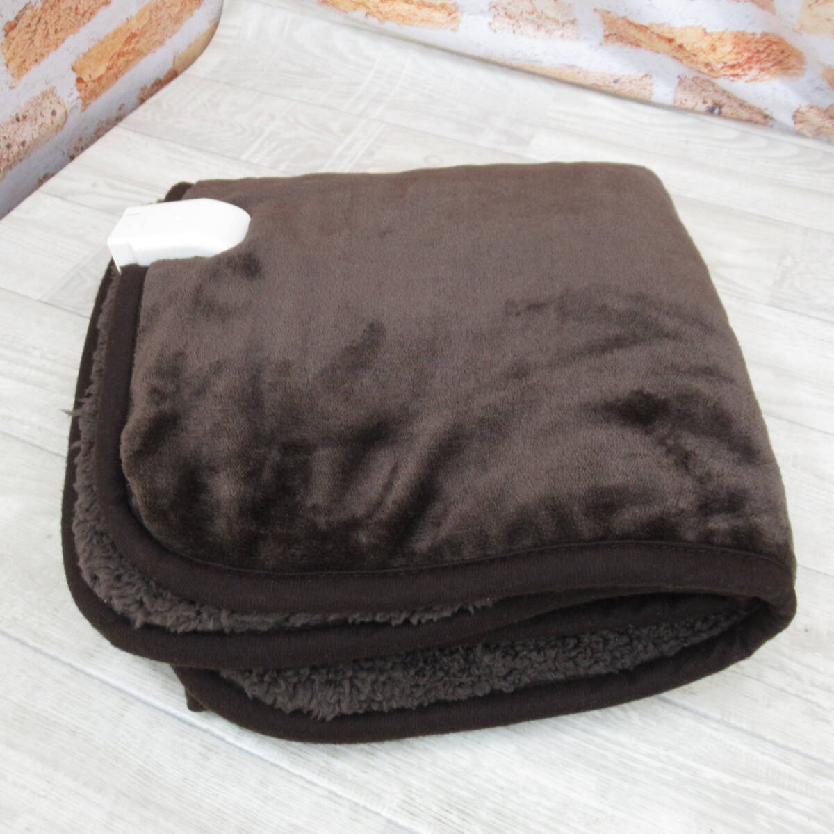 02513PB24[ beautiful goods ][ mountain .] soft .... electric rug blanket ( circle wash possibility ) 120×60cm surface flannel Brown YHK-43P(T)