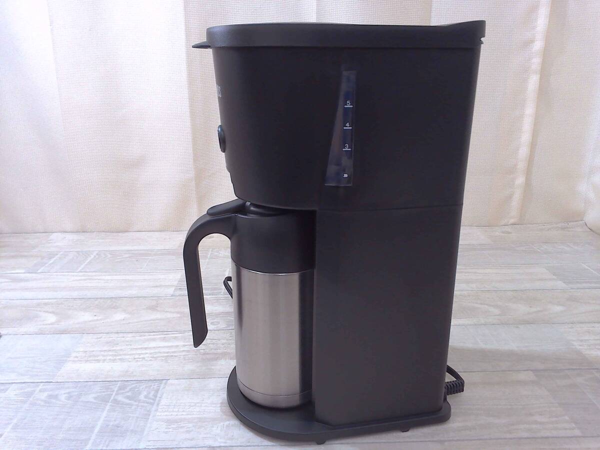 3022PB24【美品】サーモス(THERMOS) 真空断熱ポット コーヒーメーカー 0.63L ブラック ECJ-700 BK