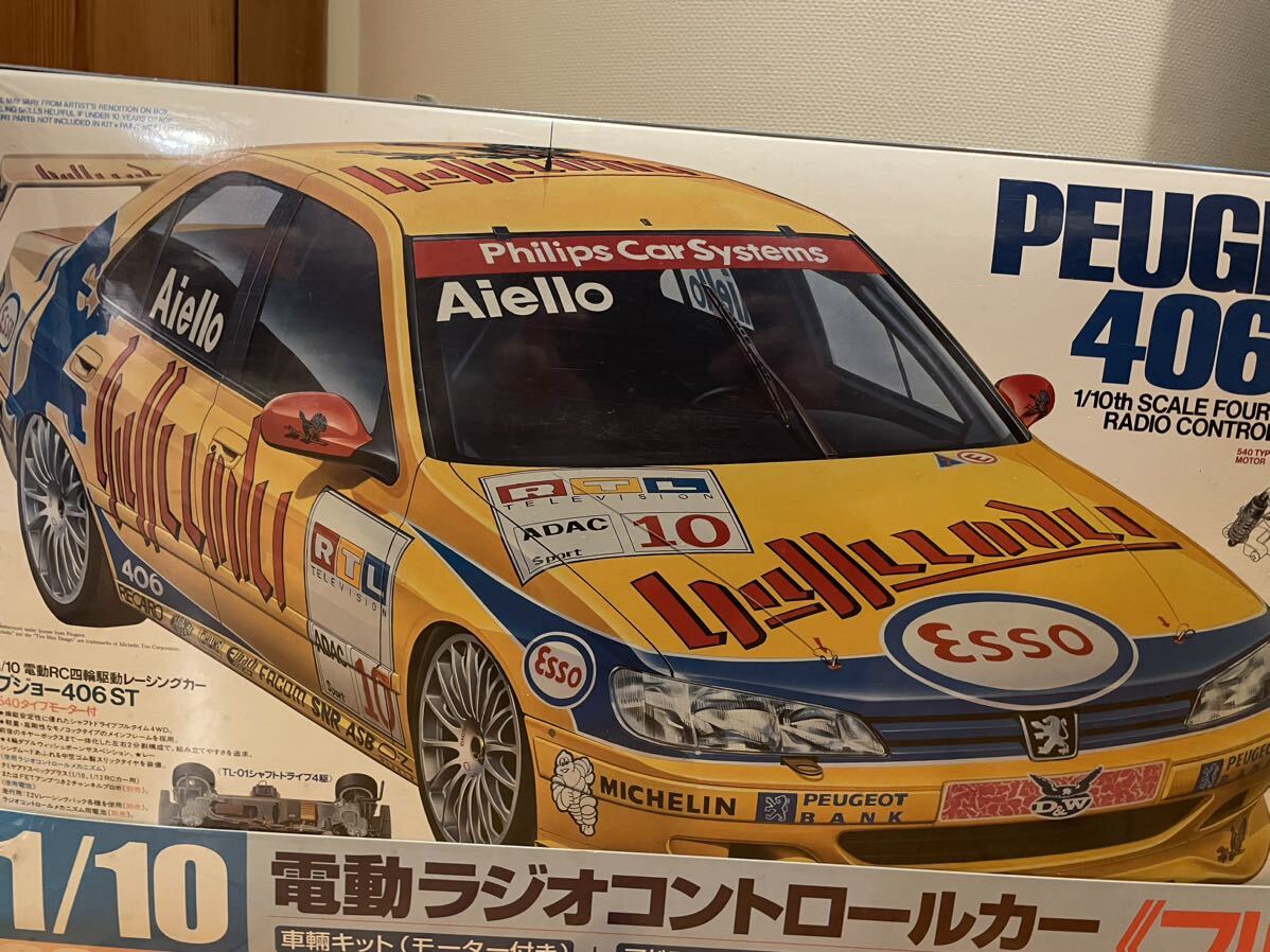 激レア1円スタート新品未開封シュリンク付き 蔵出しタミヤ1/10 PEUGEOT 406 STフルタイム4WDフルセットアドスペックスポーツ プジョー406の画像2