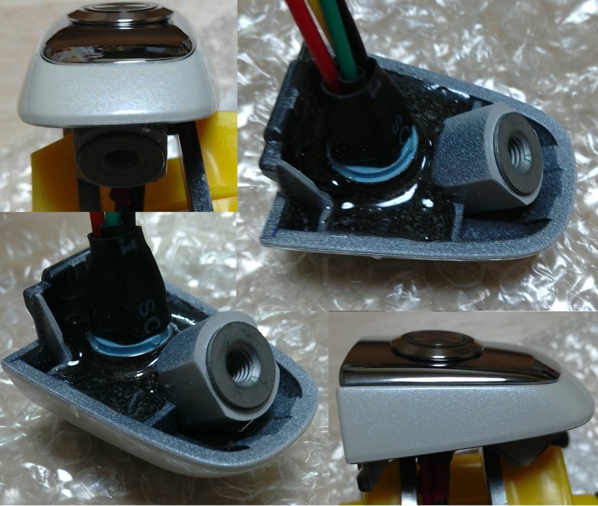 Φ16mmポチガー両側 LED・本体色変更可 ワンプッシュオープナー アルファード ヴェルファイア エスティマ ノア ヴォクシー アイシスの画像4
