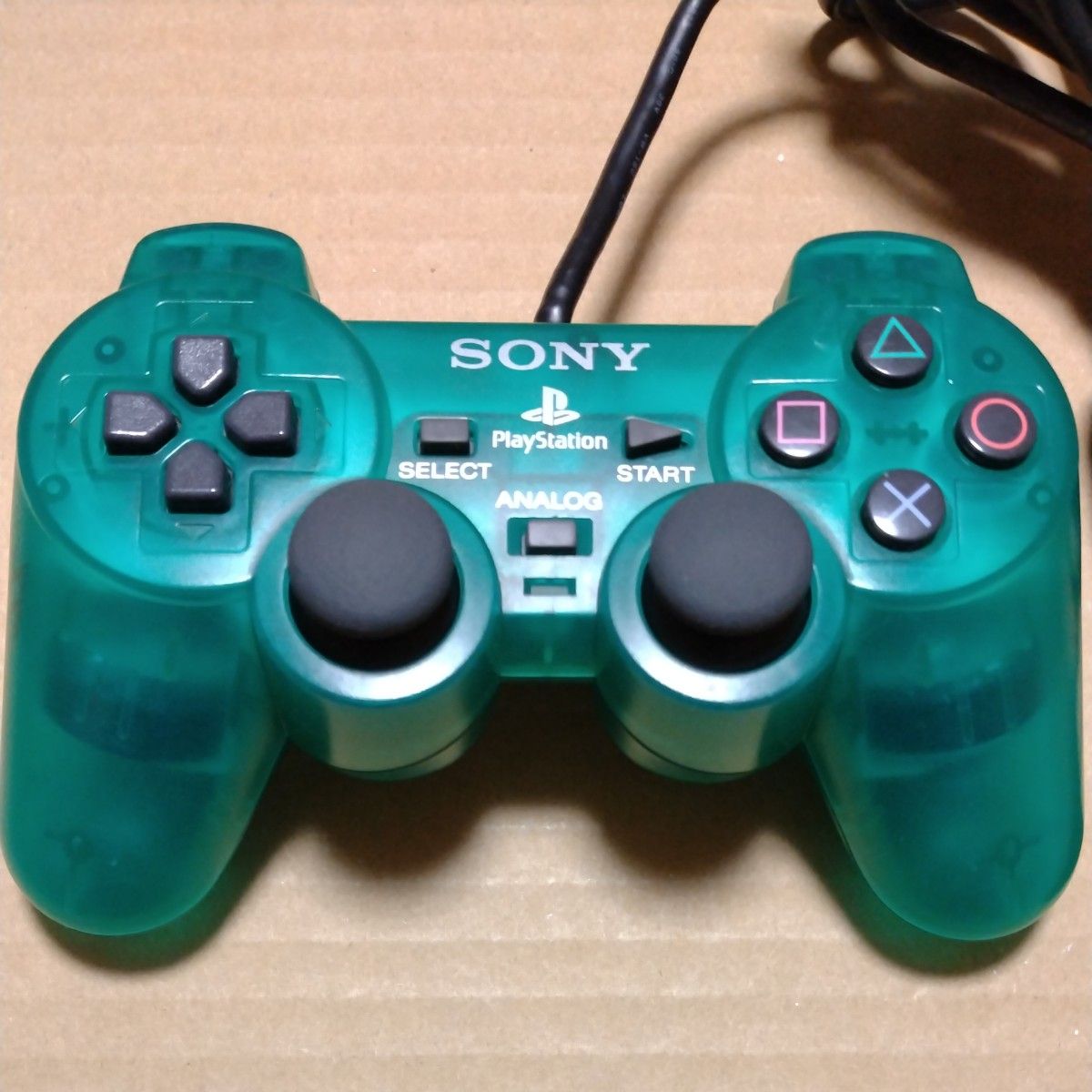 【PS2】 アナログコントローラー　DUALSHOCK2　エメラルド　SCPH-10010G　デュアルショック2