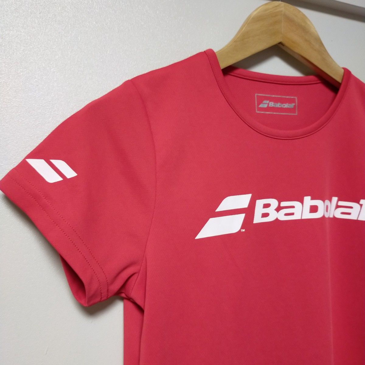 Tシャツ テニス BABOLAT バボラ レッド ユニTシャツ　テニスウェア　L　レディース　スポーツウェア　赤　レッド　トップス