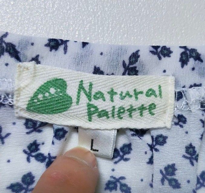 【美品】Natural Palette/ナチュラルパレット ブラウス 白 カットソー ホワイト シャツ 半袖 プルオーバー