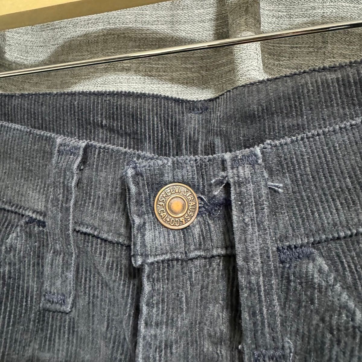 80s Levi's 519 1517 ネイビー コーデュロイ リーバイス USA製 ヴィンテージ USA Vintage ストレッチ スリムストレート 紺 W29 L30_画像3