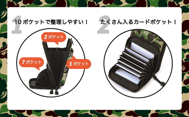 BAPE KIDS◆A BATHING APE◆じゃばら式CAMOスマホショルダー＆マイロコインケース◆付録ノベルティ_画像5