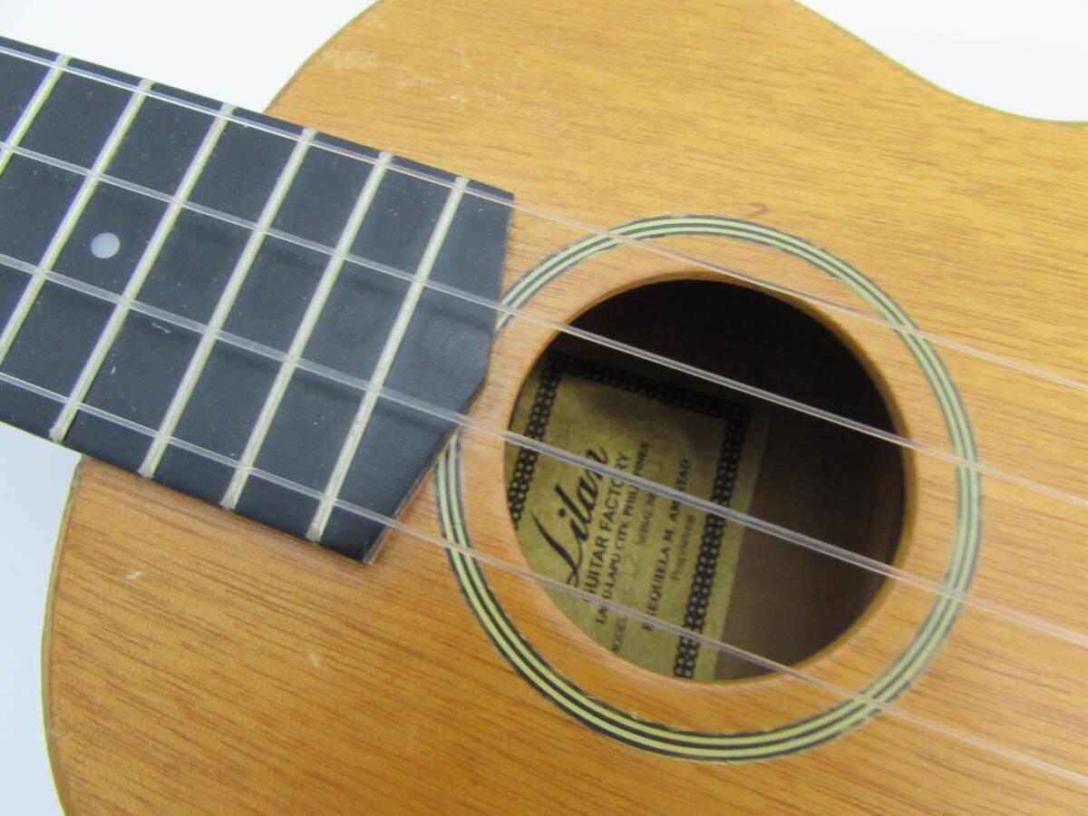 ウクレレ Lilan ギターファクトリー 9812 シリアルナンバー0014360　弦楽器 全長：約52㎝ ハードケース・鍵付き _画像3