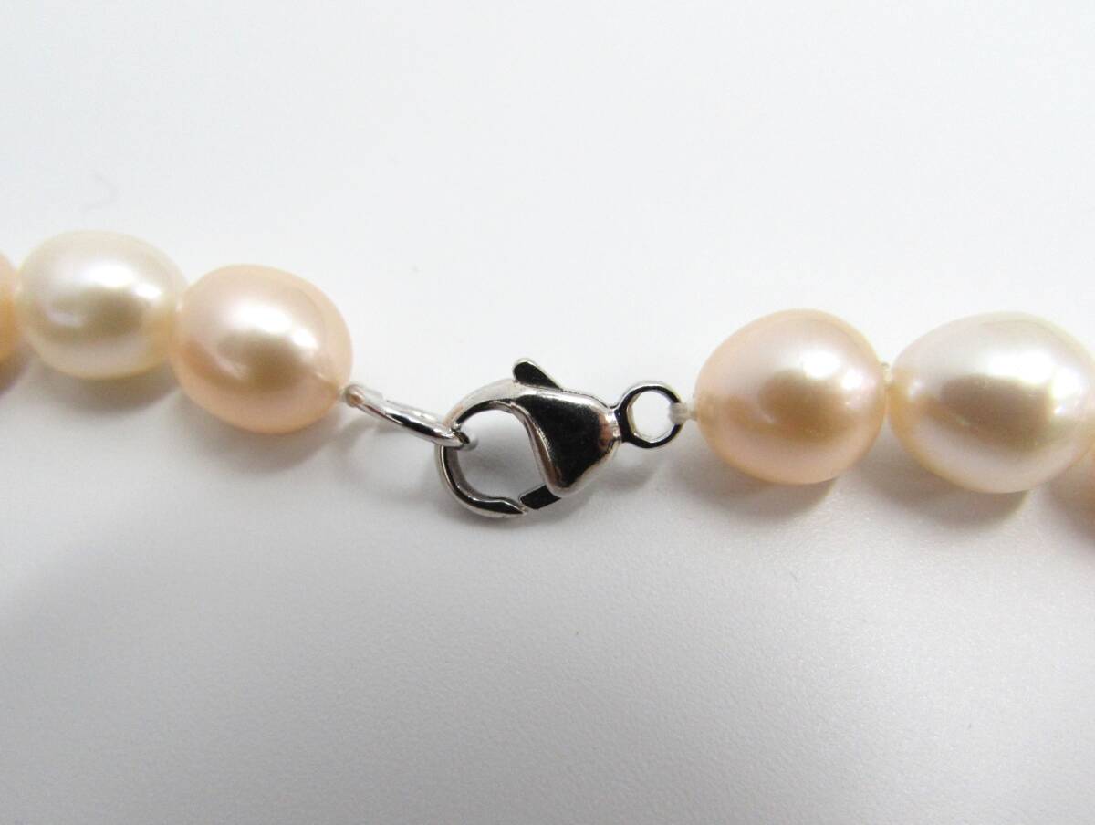 美品 Wish Pearl ウィッシュパール 淡水パール 本真珠 バロック 直径9㎜ ネックレス ロングネックレス マルチカラー アクセサリー 袋付 A42の画像4