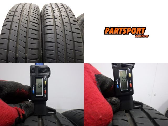 ★ミラココア★エナセーブ 4本セット 155/65R14 ダイハツ 純正 スチール 鉄チン 100 4H 54mm 14インチ4.5J +_画像8