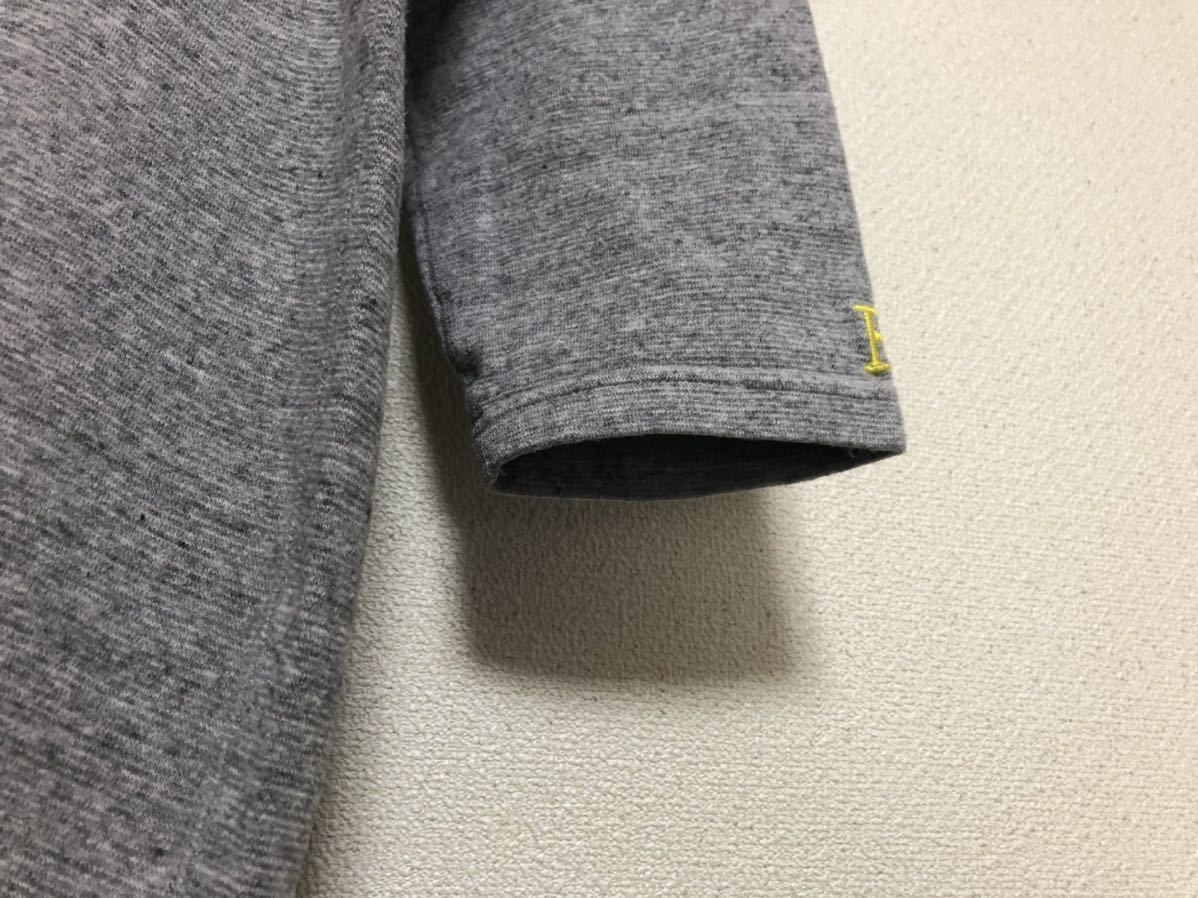 【送料込み】 MADE IN JAPAN日本製ハリウッドランチマーケット聖林公司グレーカラー7分丈 VネックTシャツsize3の画像6