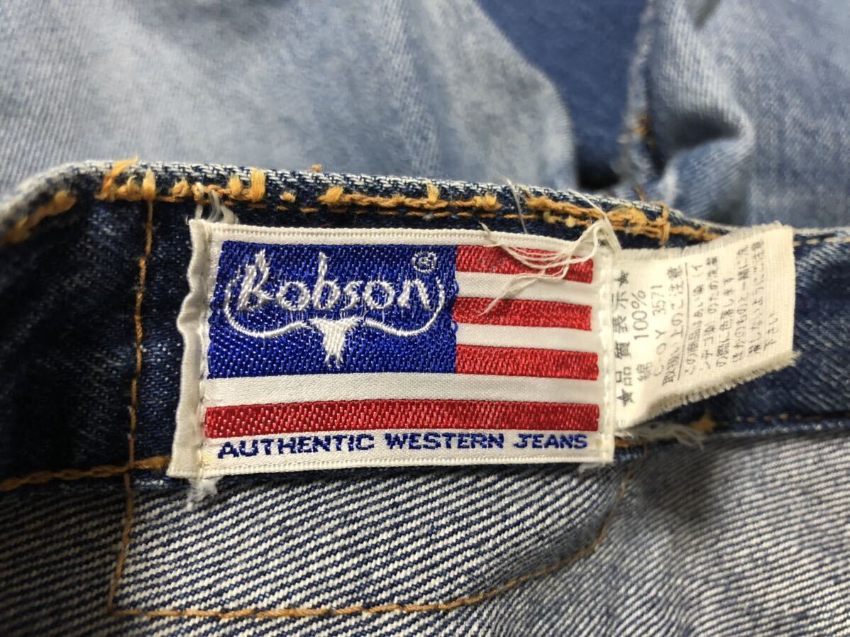 70s domestic production Vintage MADE IN JAPAN made in Japan Showa era period Bobson BOBSON Denim flare pants size inscription unknown measurement W81cm L77cm back pocket loss 