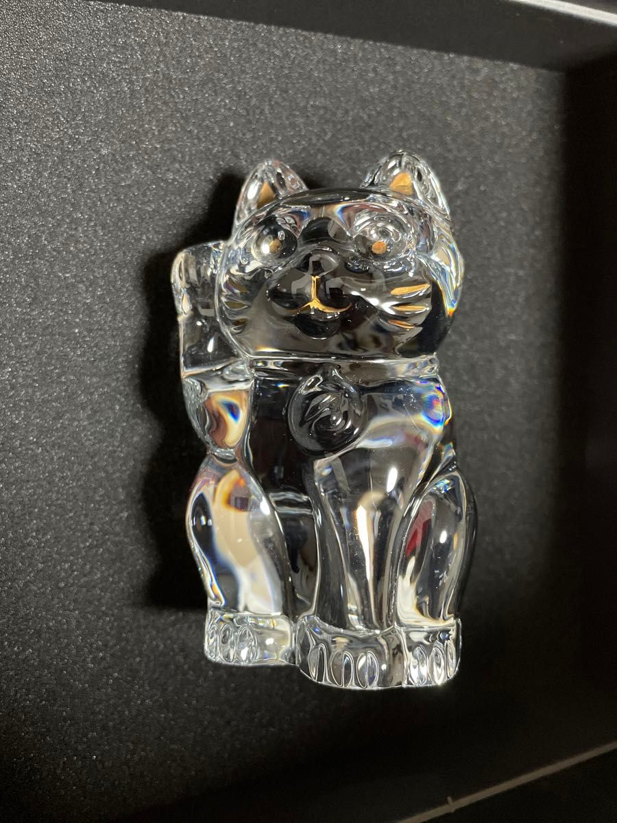 Baccarat バカラ バカラ招き猫 招き猫 ラッキーキャット クリア