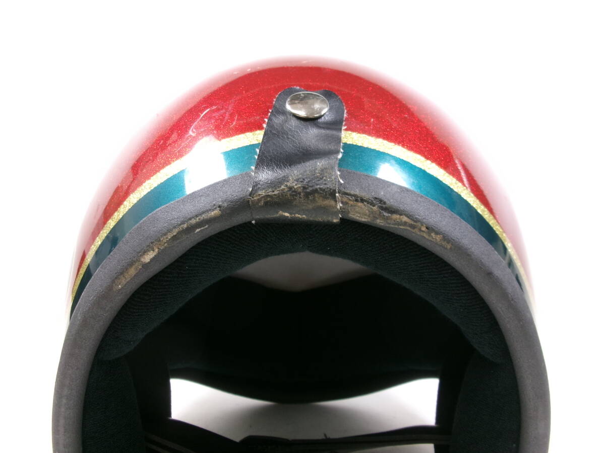 70s KAWASAKI шлем глаз глубокий обработанный .L * 70 годы Kawasaki в это время Z1 Z2 Z750 KZ900 KZ1000 MK2 FX400 старый машина винтажный шлем 