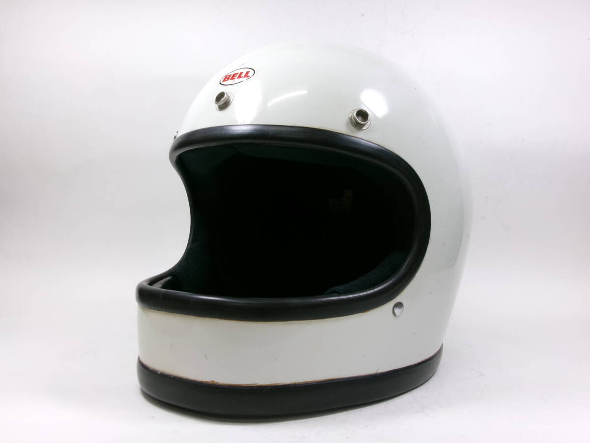 Sシェル!初期 BELL STAR 120 フルフェイスヘルメット 6 7/8 目深加工済み M★70年代 ベル スター TOPTEX BELL 500TX 族ヘル CB750 ショベル