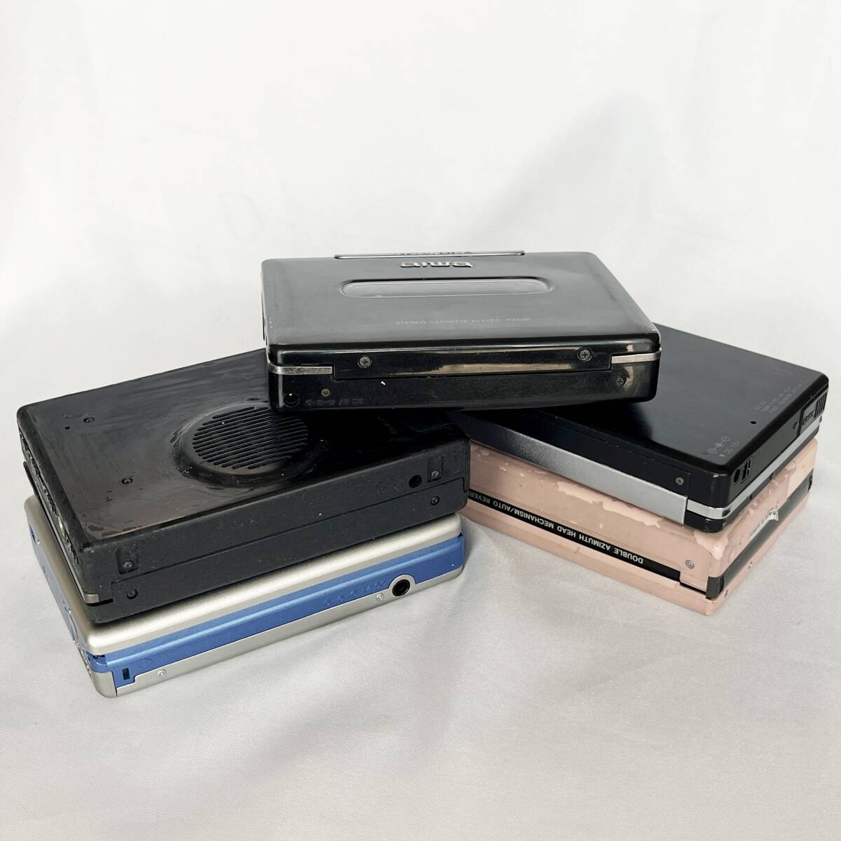 【ジャンク品】カセット ウォークマン 5台 まとめ aiwa PX-500　PX370　SANYO JJ Pink SHARP BEING JC-K50 MARUMAN カセット ソニー_画像8