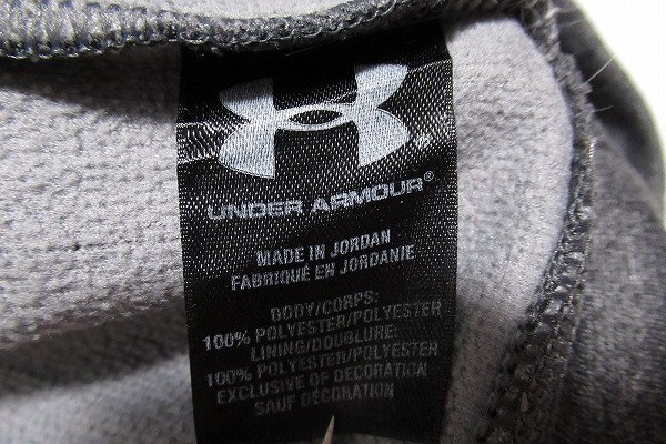 z11643:UNDER ARMOUR( Under Armor )US old clothes storm Bick Logo fleece Parker sweat Parker (1232720) ash /LG