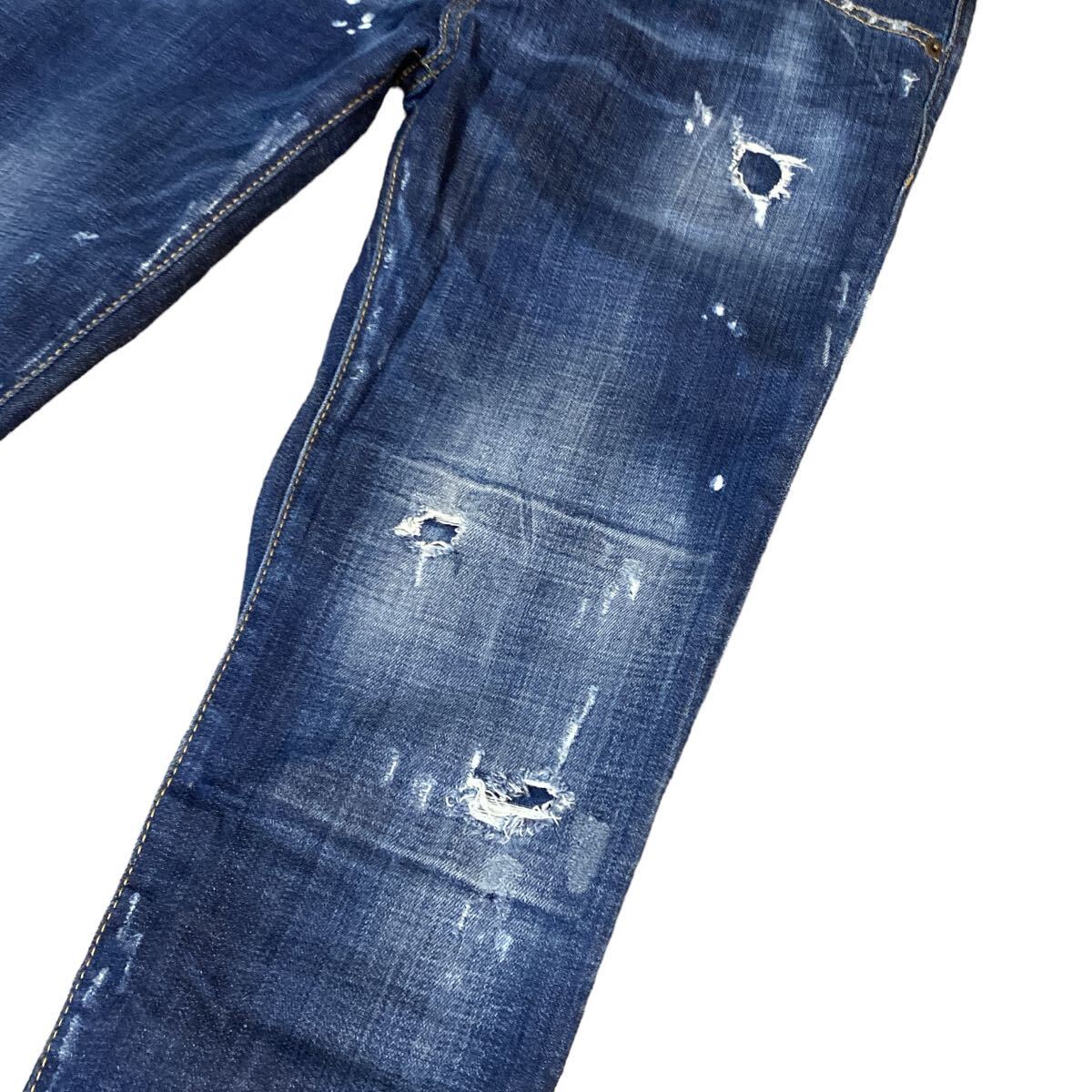 美品DSQUARED2 Run Dan Jean ストレッチデニム　ダメージ加工 42_画像7