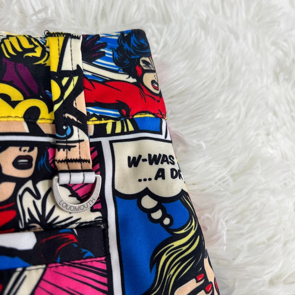 美品 LOUDMOUTH スーパーマン 派手 総柄 ゴルフスカート Lサイズ 美品 LOUDMOUTH スーパーマン 派手 総柄 ゴルフスカート Lサイズ