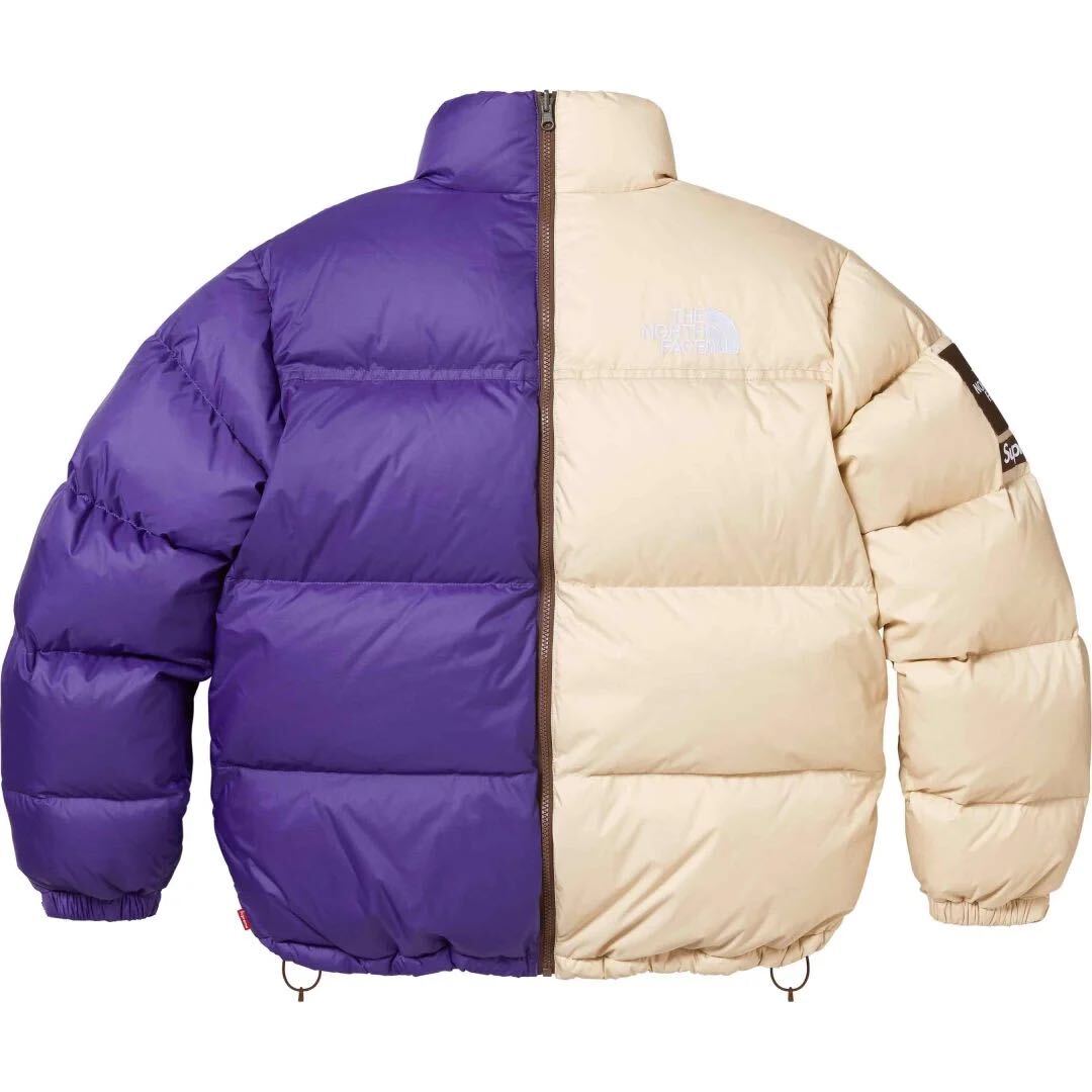 Supreme/The North Face Split Nuptse Jacket 2024SS Tan/Purple Sサイズ 新品未使用 直営店購入_画像3