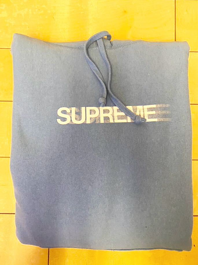Supreme Motion Logo Hooded Sweatshirt 2023SS Light Blue Mサイズ 新品未使用 直営店購入_画像2
