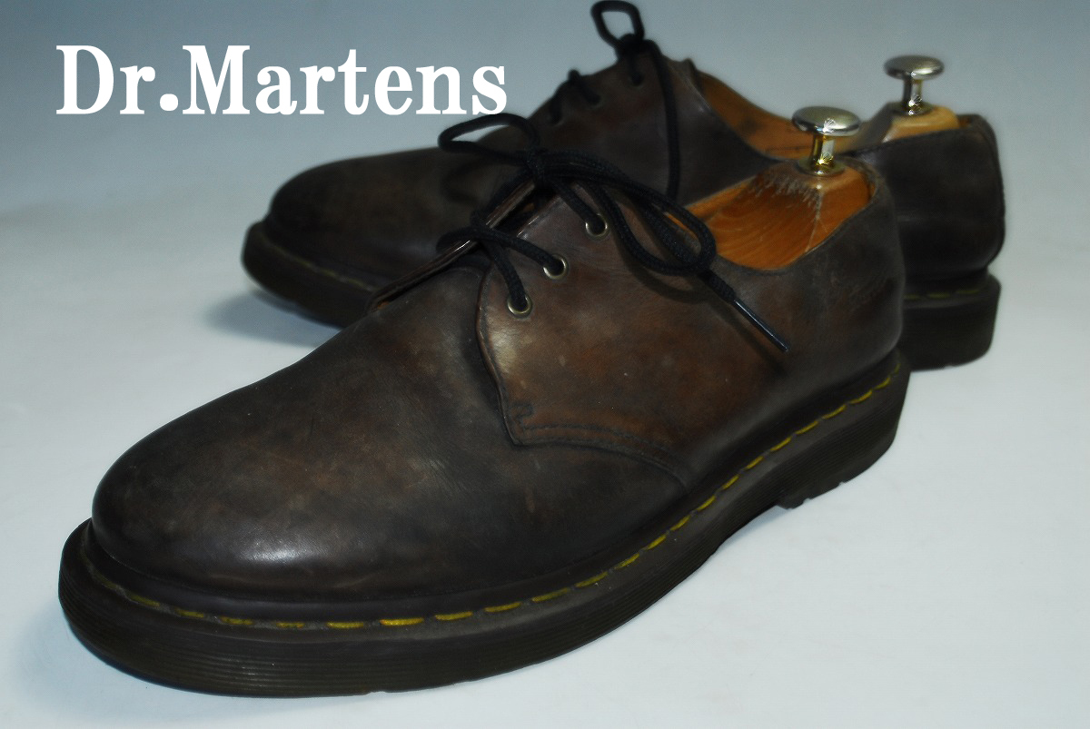 ◆DSC6258◆驚愕の3999円完全売り切り！ドクターマーチン◆Dr.Martens/27㎝/ロー/ブラウン/高級上質レザー仕様モデル！注目の１足！_高級上質レザー仕様モデル！